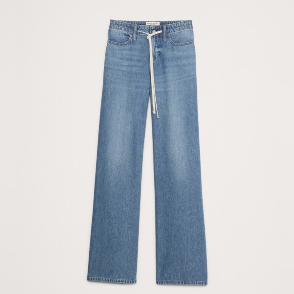 Banana Republic MID-RISE WIDE-LEG DRAWSTRING JEAN - Picture 4 of 7